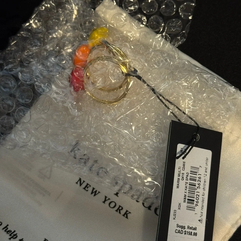 NEW size 7 Kate Spade M&M candy stacking rings set of 3 NWT